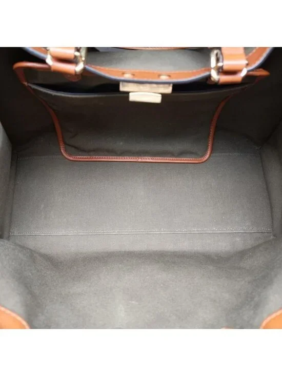 Fendi Peekaboo Green Beige Canvas Leather Messenger Bag - Picture 9 of 16